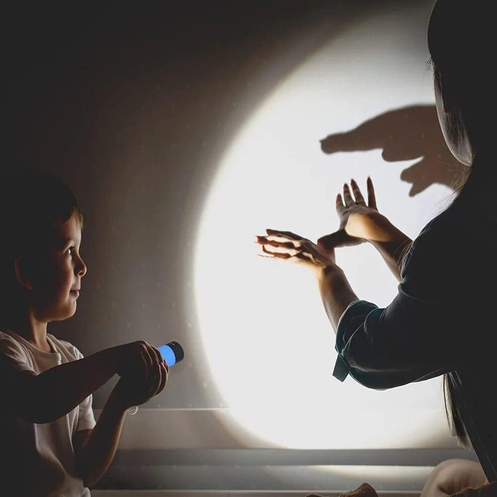 1pc Random Color USB Rechargeable Portable Flashlight Keychain Mini Torch Camping Ultra Bright Lamp Outdoor Supplies