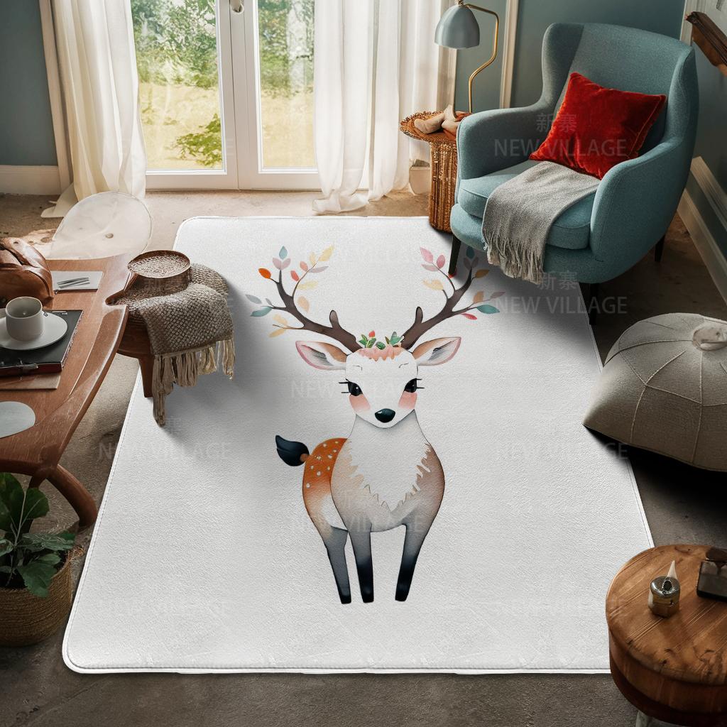 House Entrance Carpet Home Door Mat Living Room Bath Foot Bathroom Non-slip Water Absorption Rugs Bath Merry Christmas Winter