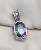Mystic Topaz Pendant: 925 Sterling Silver Jewelry Rainbow Gemstone, Boho Healing Charm