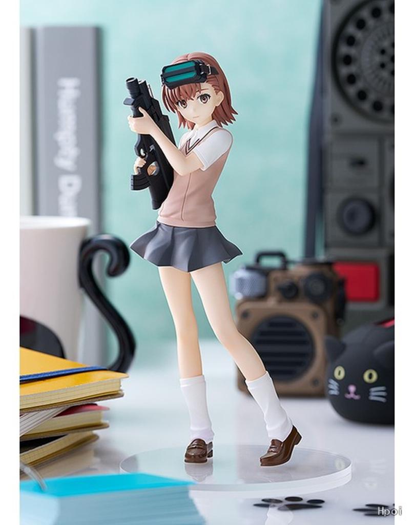 17CM Misaka Imouto Figure Anime To Aru Kagaku No Railgun T Uniform Cute Cool Get A Model Toy Gift Collection Ornaments PVC