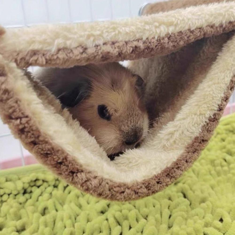 Double-layer Pet Hammock Warm Jumping Platform Pet Sleeping Bag Suspended Hammock  Small Animal