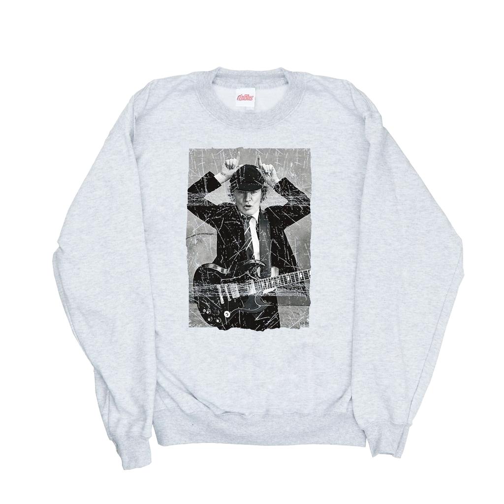AC/DC Womens/Ladies Angus Young Distressed Photo Sweatshirt