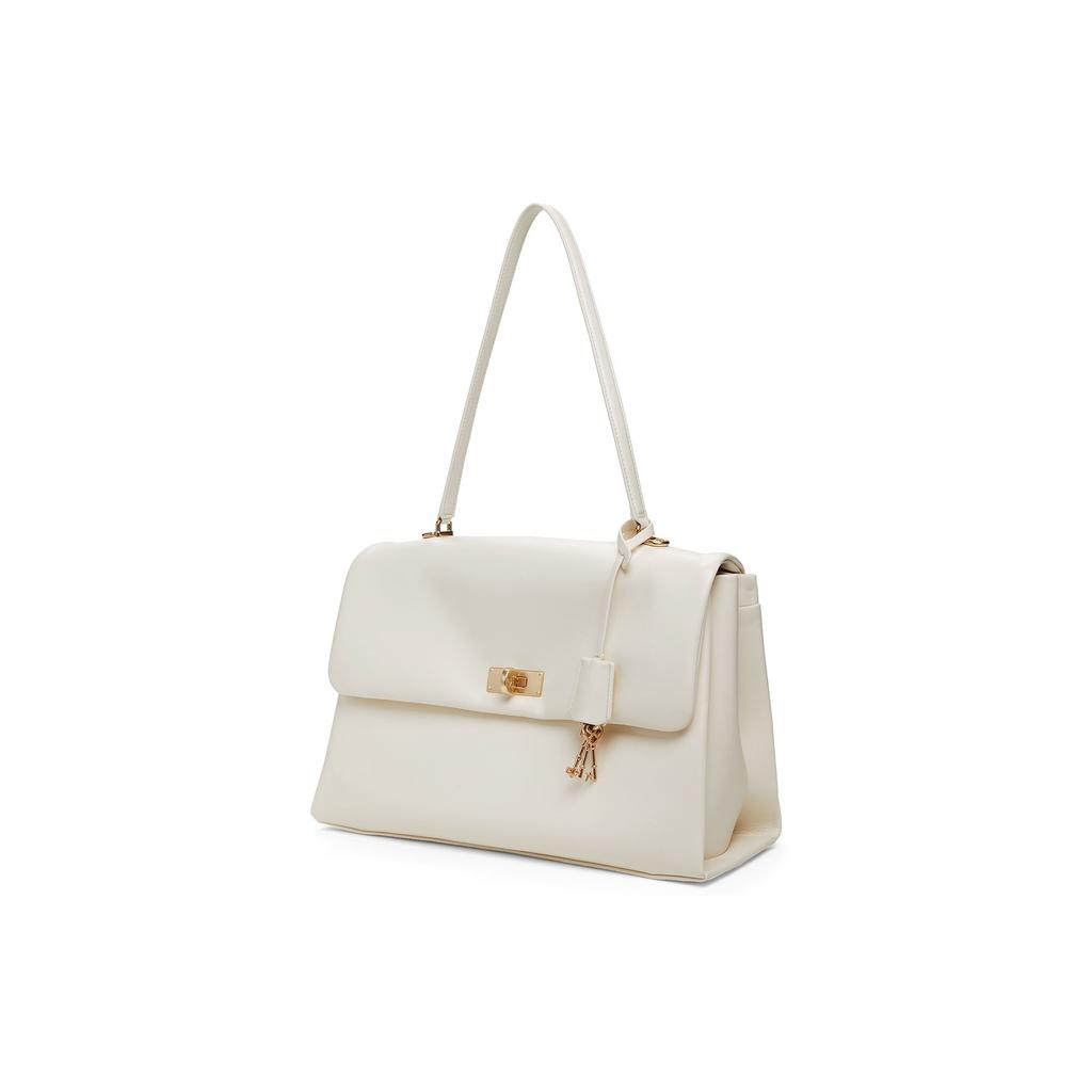 Charles & Keith Kerry Messenger Bag With Pendant Women Shoulder Bag Black Cream Burgundy CK2-20782514