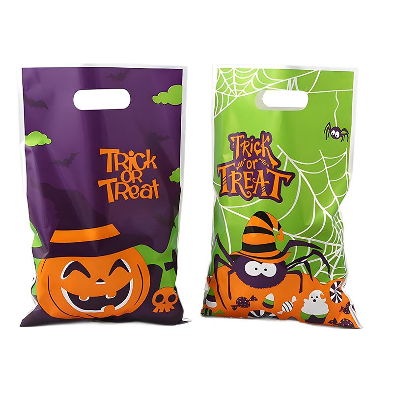 50Pcs Halloween Gift Bags Candy Cookie Packaging Bags Halloween Party Decor Supplies