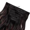 Set Completo 8 Pezzi 17 Clip Estensioni Capelli Sintetici Ondulati 20 Pollici Set Capelli Clip-on Opachi Multicolore