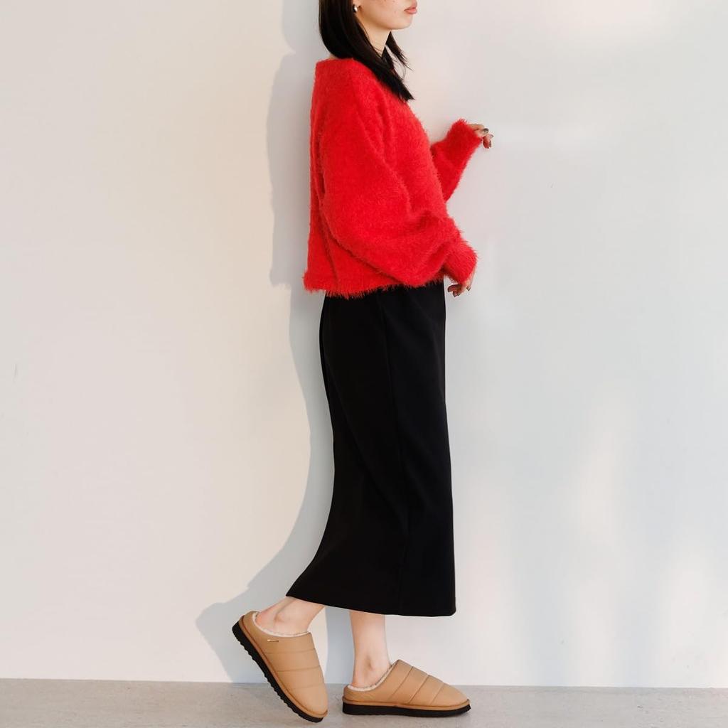 Warm Slip-on Down Sandals for Fall and Winter, HIMIKO Quilted Boa Clogs 640011, Beige, Size M