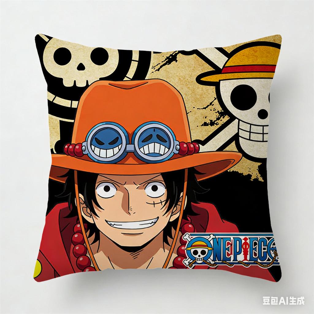 One Piece Luffy Zoro Sanji Printed Pillow Case Cartoon Anime Cushion Cover For Sofa Home Decorative Throw Pillow Cover