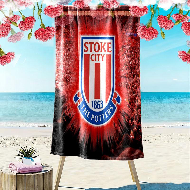 SCFC Logo Beach Towel, Large Soft Quick Dry Towel for Beach Camping Swimming