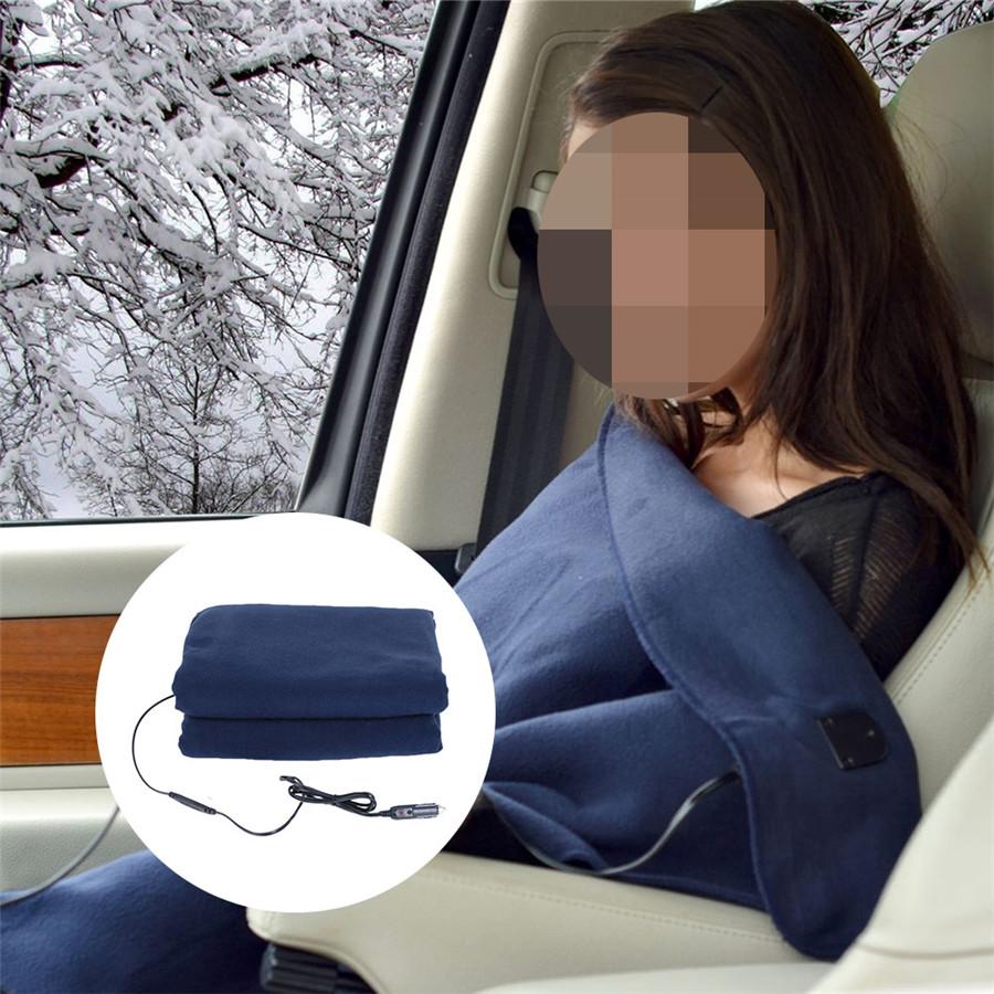 Manta Calefactora Eléctrica Cómoda para Coche Camión 12V Control de Calor Alto/Bajo y Temporizador