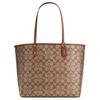 City 33 Oboustranná monogramová PVC taška Tote Dámská tote Hnědá 36658-IME74