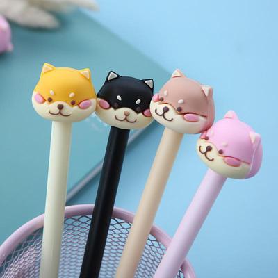 4 pezzi penna a sfera in gel Husky carino 0,5 mm penne a inchiostro gel di colore nero per scrivere firme cancelleria ufficio forniture scolastiche