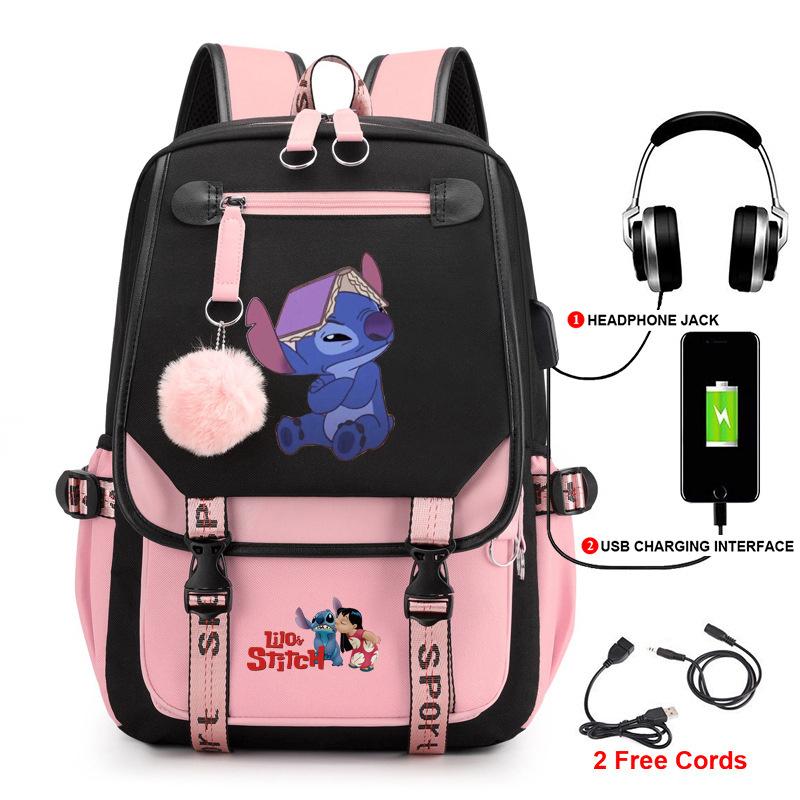 Backpack Student School Bag Fashion Backpack Usb Computer Bag Large Capacity Burden Reduction School Bag