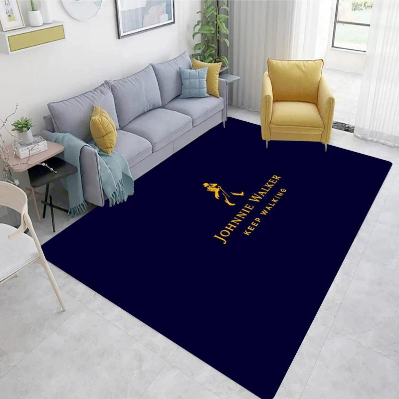 Whiskey J-Johnnie Walker Logo Carpet Floor Mat - Sofa Wine Cabinet Bathroom Decoration Area Rug Gift