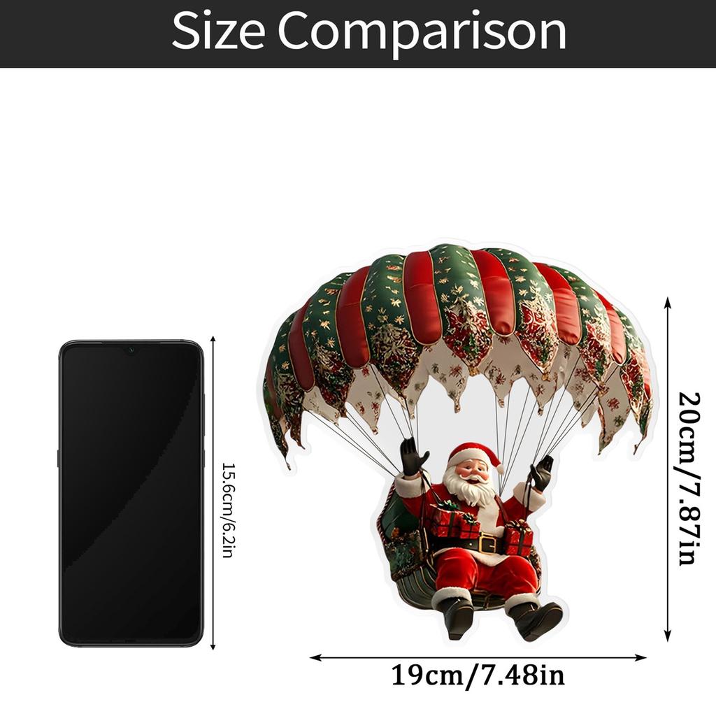Christmas Parachute Pendant, As A Gift Decoration Pendant, A Funny Christmas Pendant To Decorate The Christmas Tree Window