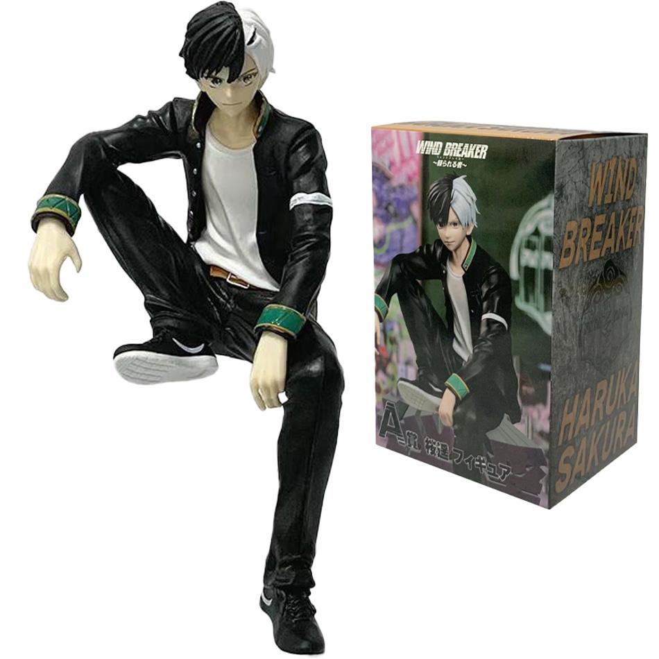 Anime Wind Breaker Sakura Haruka 15Cm Figure Kaji Ren Noodle Stopper Figure Sitting Model Toy Gift Doll Aciton Figure Toy Gifts