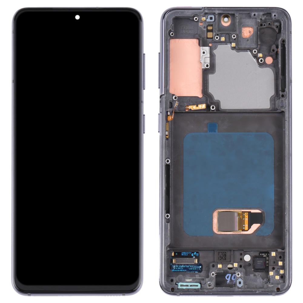 

For Samsung Galaxy S21 5G G991 OEM Grade S AMOLED Screen and Digitizer Assembly+Frame (Without Logo) Grey