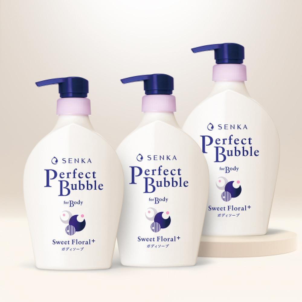 Senka Perfect Bubble For Body Sweet Floral 500ml 3pcs FREE