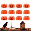 Flickering Tea Light Candles Flameless Pumpkin Tea Lights Candles 12 Pieces Halloween LED Lamp For Celebration Event Party