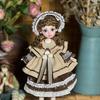 30cm BJD Toddler Princess Doll with Long Hair and Flower Accessory