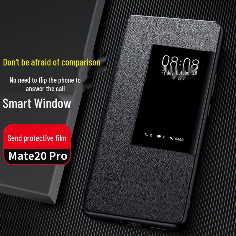Huawei Faux Leather Smart Window Flip Phone Case