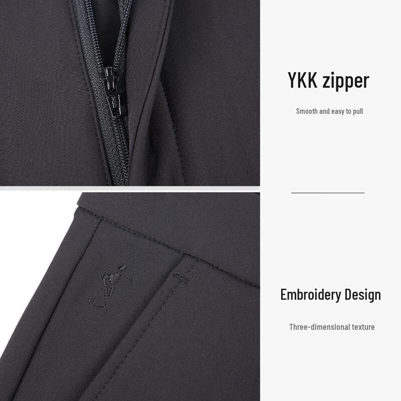 Caizi Men's Business Casual Stretch Wrinkle-Resistant Trousers