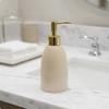 Resin Countertop Dispenser Bottle with Handaction Pump Ergonomic Frosted Soap