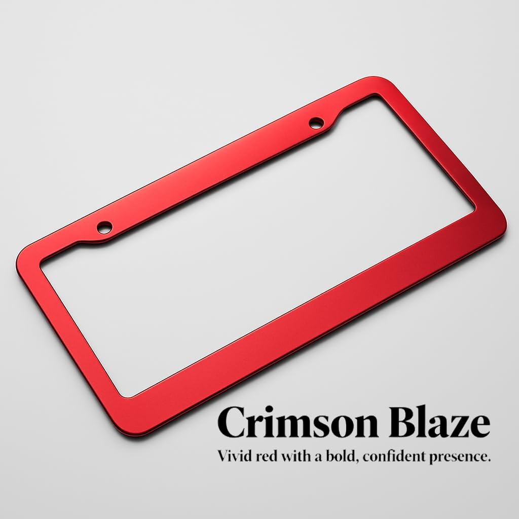 License Plate Frames - Create Your own Personalized License Plate Frame with Text or Graphics, Stylish and Durable Aluminum Frame, fits Standard US