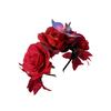 New Colorful Rose Headband Holiday Party Three-dimensional Big Flower Hair Accessories