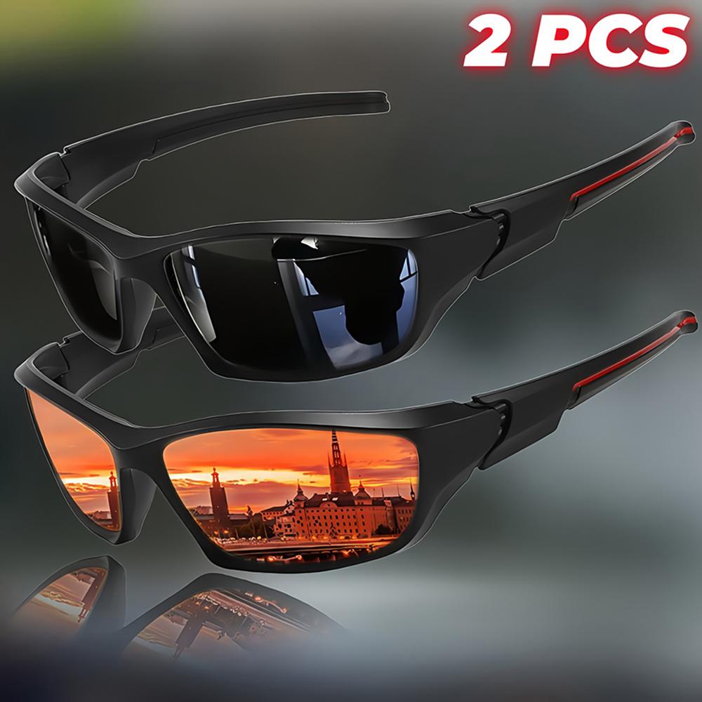 1-3PCS Polarized Black Glasses Night Vision Anti-Glare Goggles for Men Women UV400 Sunglasses for Driving Fishing Daytime