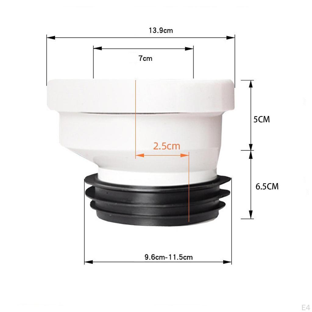 Offset Toilet Flange Connector Extension Adapter 4 inch PVC Shifter for Plumbing