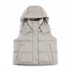 Four-grid Puff Down Jacket Vest Sleeveless Short Women's Hooded Thickened Warm Casual Bread Jacket
