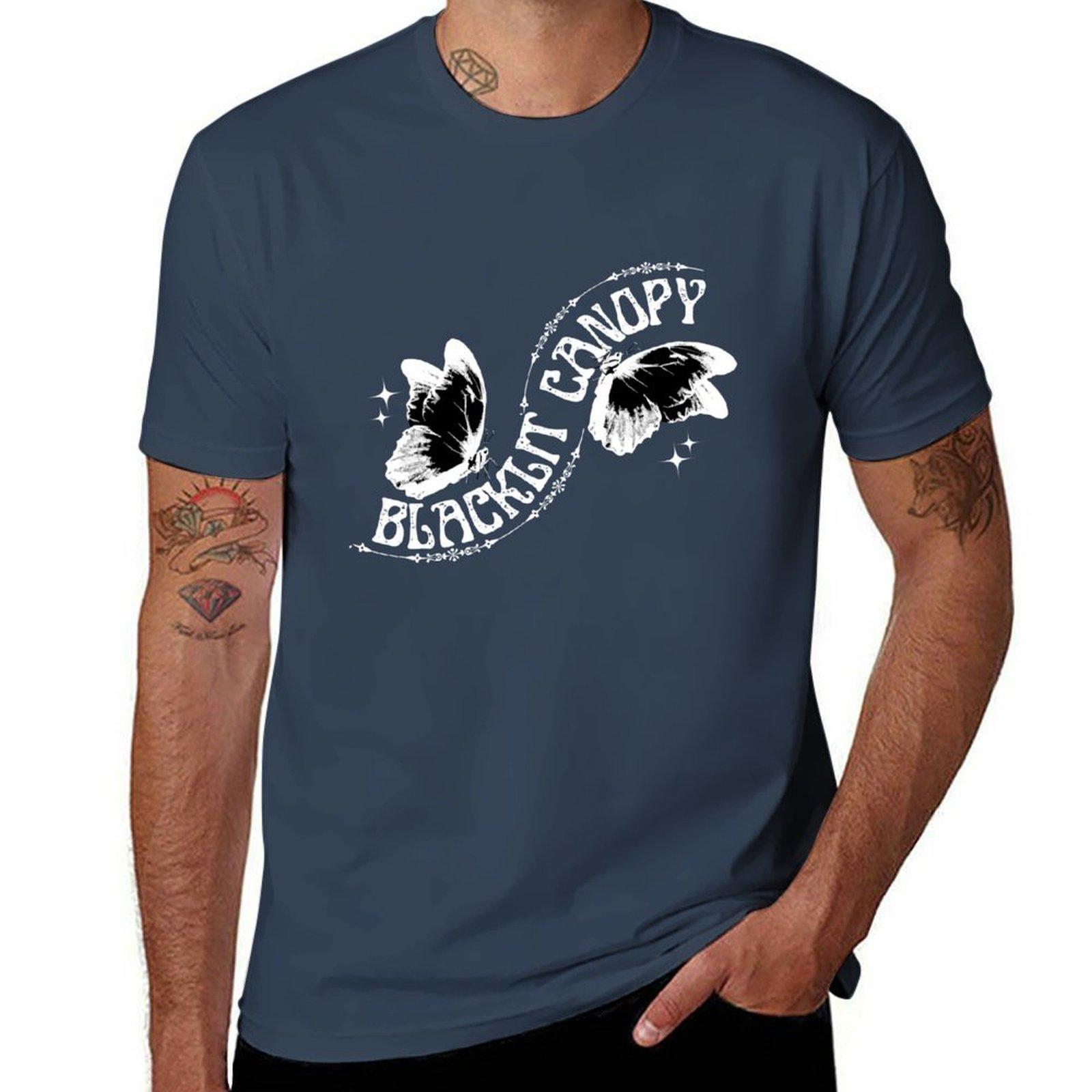 Blacklit Canopy TShirt Basic Simple Design Short Sleeve Shirt S