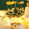 Rotating Metal Heat Candle Holder Spinning Tealight Stand for Festive Occasions Ideal Table Centerpiece and Decorative Accent