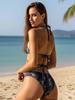2026 Trendy High-Waisted Printed Bikini Set for Large Busts: Fashionable and Sexy European & American Swimwear