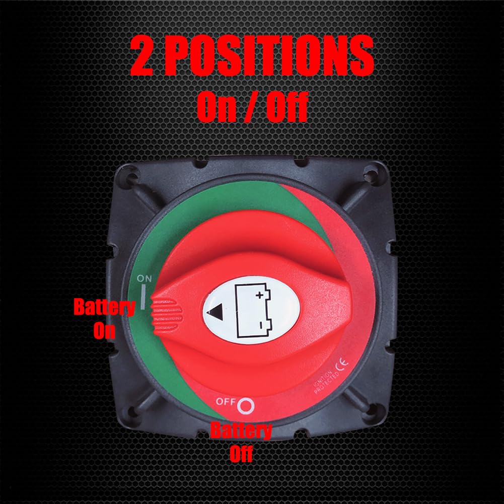 Ampper High Current Switch, 2 Position (600A), 12-48 V for Boat Car Protection