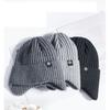 YAYUPLUS knit cap hat cold weather autumn winter mens ear flaps fleece-lined fluffy warm fathers seniors Christmas gift