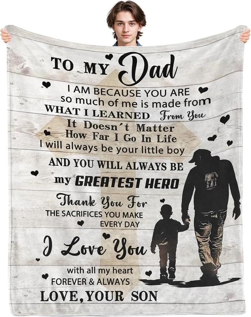 Idea Gifts For Brother Blankets for Father's Day Mother's Day Anniversary Birthday Thanksgiving for Dad Mom Uncle Aunt Grandpa