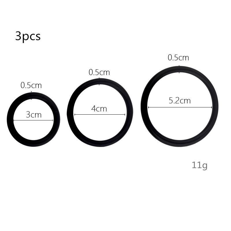 3 PCS SET Penis Cock Ring On for Men Delay Ejaculation Erection Man Dick Enlarger Sex Shop Toys for Couple Sex Toy Penisring