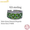 Sace Gems 925 Sterling Silver Certified Natural Diopside Rings for Women Engagement Cocktail Party Fine Jewelry Gift