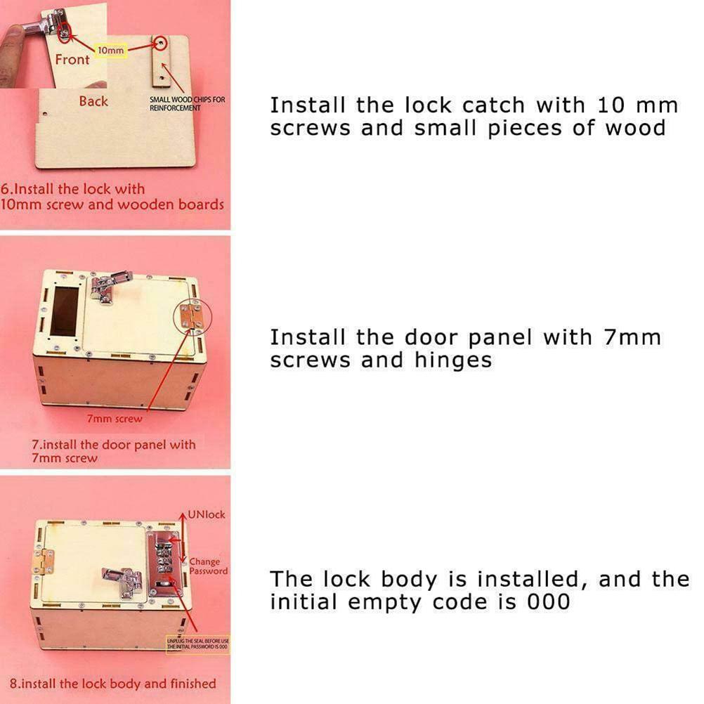 DIY Mechanical Password Box Material Kit Scientific Experiment Invention Equipment