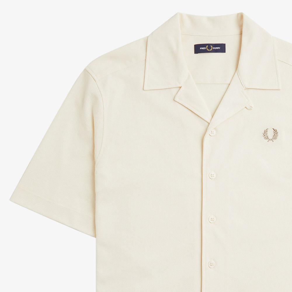 Fred Perry [Sharp] Woven Mesh Revere Collar Shirt (560) Afpm2417820-560