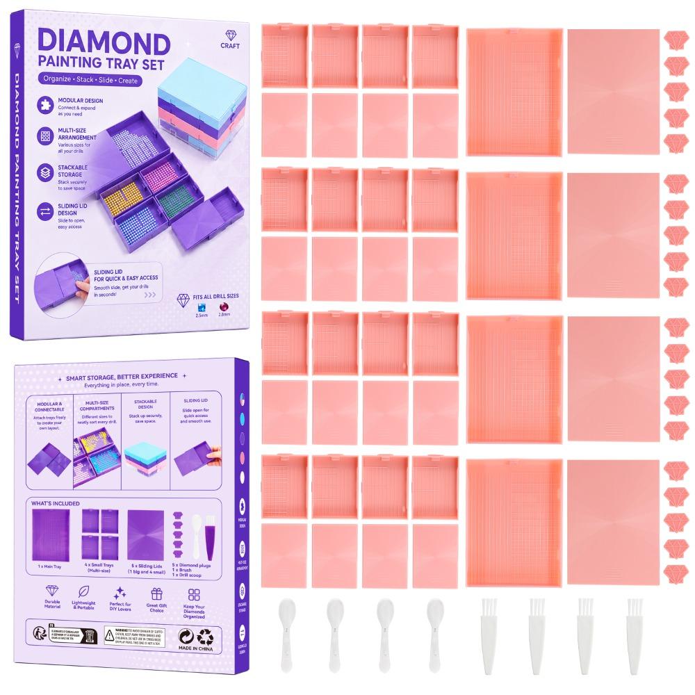 Multi-grid Diamond Sorting Tray Anti-spill Diamond Sorting Plate New Drill Storage Box Art Lovers