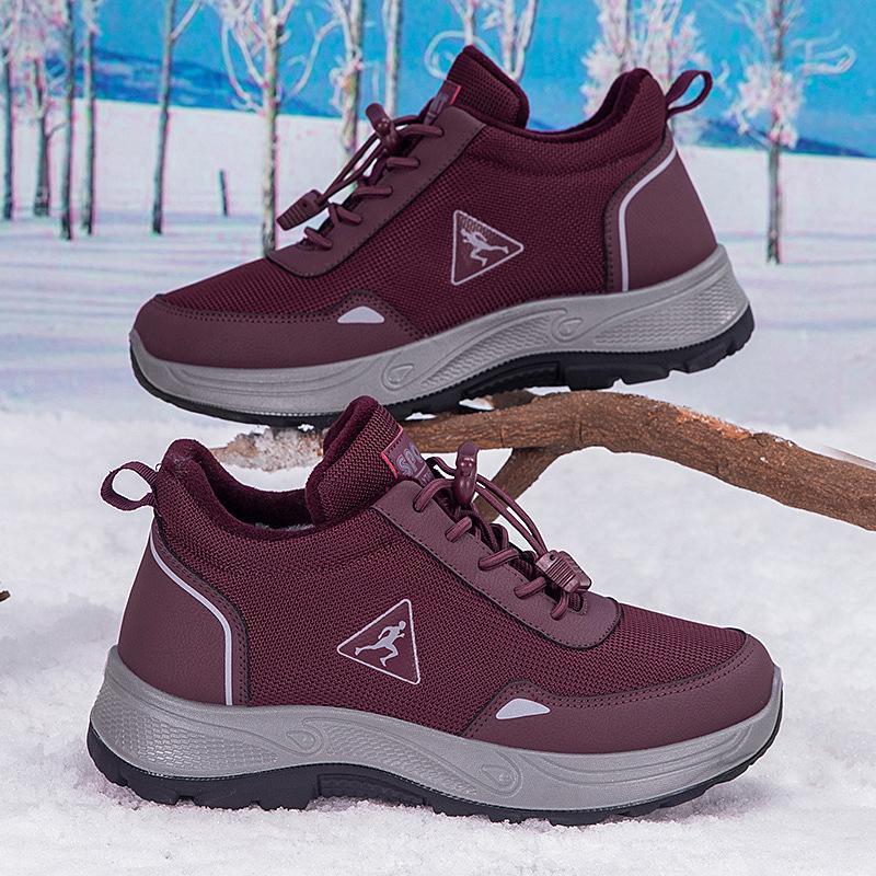 Winter High-top Velvet Warm Sports Mother Shoes Non-slip Two Cotton Shoes Medium Thickened Snow Boots