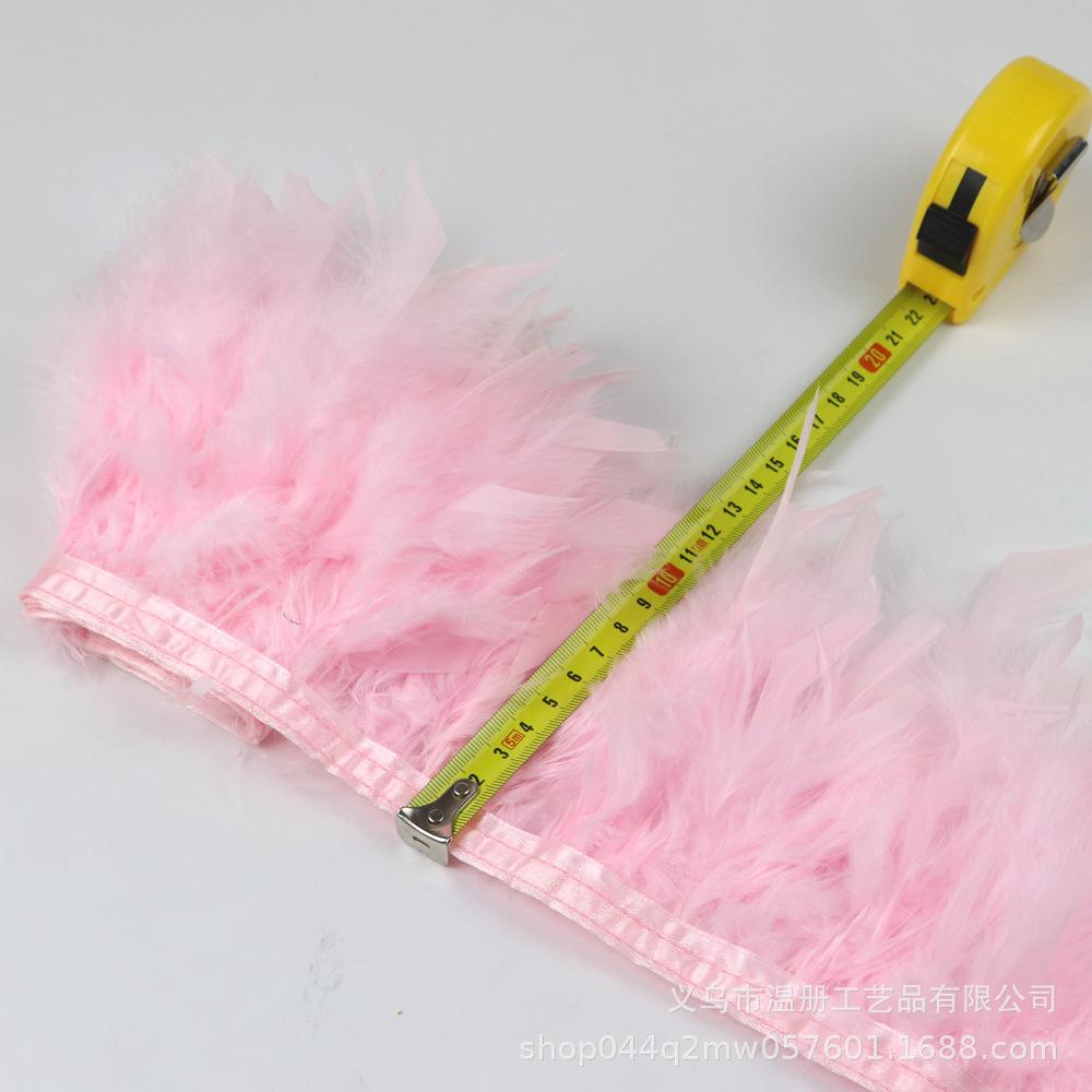 Turkey Feather Cloth Edge Diy Car Doll Decorative Material Fire Lace Dress Skirt 1M/Bag