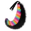 Handmade plush fox tail rainbow beast tail costume comic exhibition large wolf tail cosplay props accessories