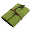 Women Men Vintage Travel Writing Journal Notebook Refillable PU Leather Diary Books with Leaf Pendant Strap