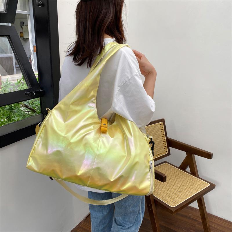 Holographic Laser Travel Bag: Wet/Dry Separation, Multifunctional Pearlescent Yoga & Fitness Luggage