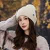Hat Women's Winter Cycling Fleece Thickened Warm Wool Hat Ear Protector Knitted Hat
