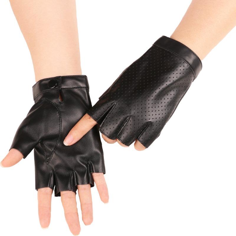 Ladies Half Finger Street Dance Gloves Nightclub Pole Dance Dancing Punk Hip Hop Performance Stage Dance Gloves