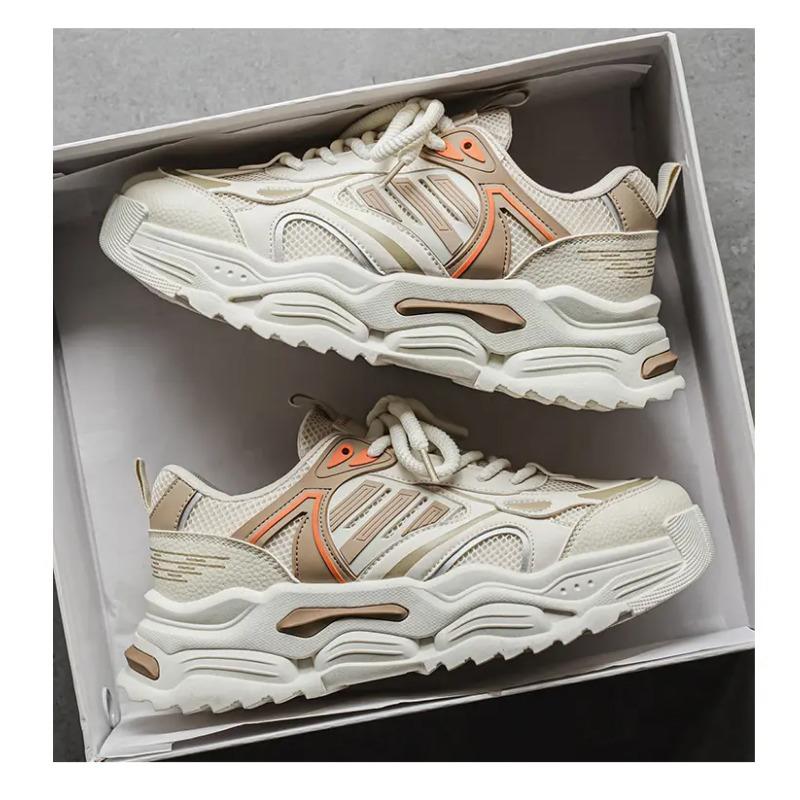Men's Breathable Mesh Chunky Sneakers Fashion Non-slip Platform Dad Shoes